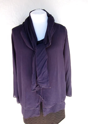 Shamask 3 Capas Púrpura Seda Gasa Túnica Top L Transparente No Transparente Corbata/Capa/Cortina Foto 1 de 4