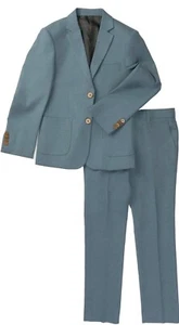 Isaac Mizrahi New York Boys 2 Piece Textured Suit Teal Size 5 - Picture 1 of 11