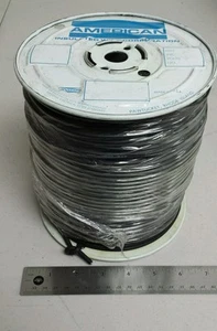 500 FT Spool AIW CO-01HOF(1/18)0180 18Awg Black Cable Wire 41 Strand 34Awg 600V - Picture 1 of 4