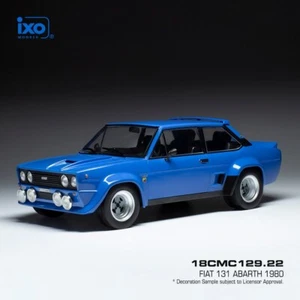 1980 FIAT 131 ABARTH BASE RALLY BLUE 1:18 SCALE BY IXO-MODELS 18C-MC129.22 - Picture 1 of 2