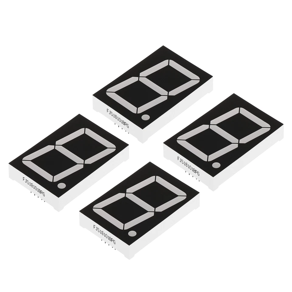 4Pcs Common Anode 7 Segment 10 Pin 1 Digit 6V LED Display Digital Tube Green - Image 1 of 1