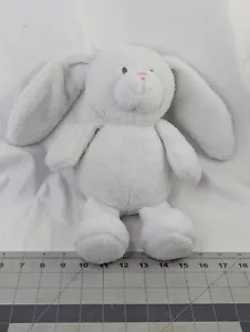 Peluche Kellytoy Gray Rabbit Rattle 13 pulgadas 2019 juguete de peluche arrugado - Imagen 1 de 8