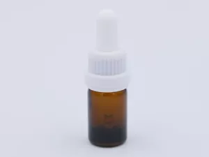 5ml Amber Glass Bottle with White Tamper Evident Dropper/Pipette Cap 255pcs - Picture 1 of 2