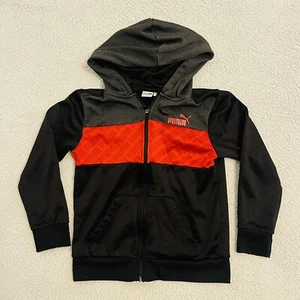 Puma Boys Full Zip Color Block Hooded Sweatshirt Size M 10-12 (0335) - Picture 1 of 7