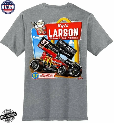 Kyle Larson Vintage T-shirt S-5XL Shirt Cover
