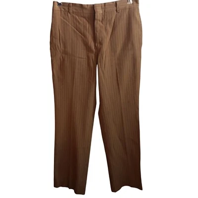 Pantalones de vestir a rayas marrón 29x29 vintage años 70 Levi's STA-PREST para hombre Foto 1 de 4