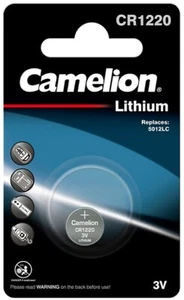 5 Stück 3V Knopfzellen CR 1220 3V Lithium Camelion einzel Verpackt im Blister - Picture 1 of 1