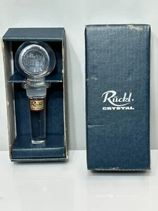 Ruckl Crystal Wine Bottle Stopper. PRAHA . New. Czech Republic. 4 in. free Ship - Picture 1 of 6