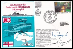 JAMES MAGENNIS VC & IAN FRASER VC Signed Victoria Cross RNSC(4)18 Cover - Picture 1 of 1