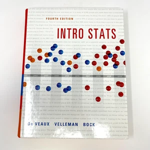 Intro Stats Fourth Edition Hardcover Text Book by De Veaux, Velleman, Bock - Picture 1 of 10