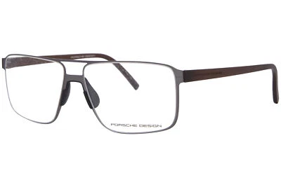 Marco de gafas Porsche Design P8307-D para hombre color metal claro/marrón borde completo 56 mm Foto 1 de 4