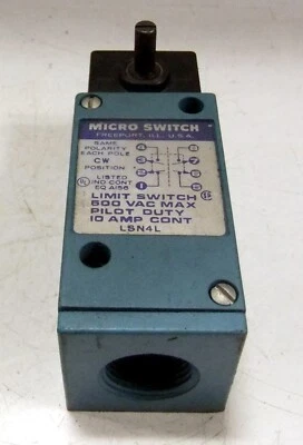 Microswitch LSN4L 600 VAC 10 A Interruptor de límite de engranaje giratorio de servicio piloto Foto 1 de 3