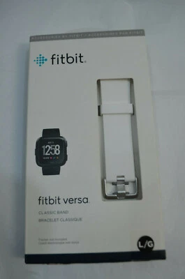 Новый с Ярлыками $29,95 Fitbit Versa группы только классический белый большой совершенно новый подлинный - Изображение 1 из 3