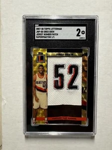 2007-08 Topps Letterman Greg Oden Patches Jersey Number Superfractor RC 1/1 SGC - Picture 1 of 2