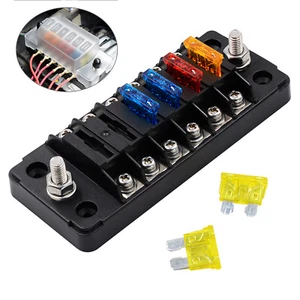 6-Weg Sicherungshalter KFZ LKW Sicherungskasten Auto Boot Blade Sicher 12V~32V - Picture 1 of 12