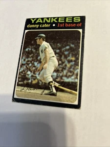 1971 Topps Baseball Card #358 Danny Cater New York Yankees Vg Free Shipping! - Picture 1 of 3