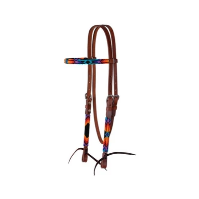 CIRCLE Y Infinity Wrap Blue/Red/Orange Browband Headstall (X0223-4069) - Image 1 of 4