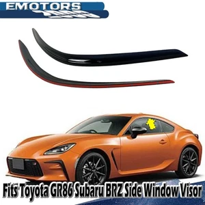 Fits 21-25 Toyota GR86 / Subaru BRZ 2D Coupe Window Visor Sun Rain Guards Smoke - Picture 1 of 5