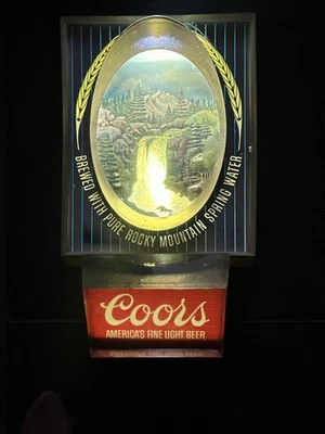 Vintage Coors America’s Fine Light Beer Lighted Motion Waterfall Sign - Image 1 of 4