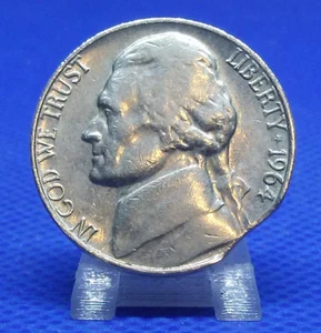 MINT ERROR Clipped Planchet 1964 Jefferson Nickel 5C - Picture 1 of 2
