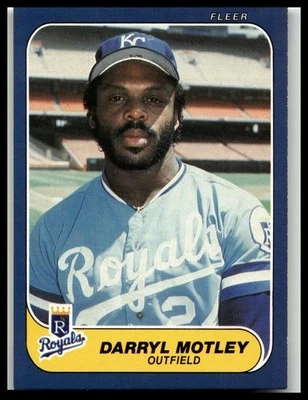 1986 Fleer #16 Darryl Motley Kansas City Royals - Image 1 of 2