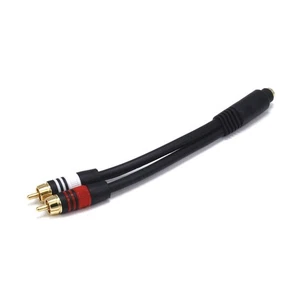 MONOPRICE 5612 A/V Cable, 3.5mm(F)/2 RCA(M),6inch 14X127 - Picture 1 of 1