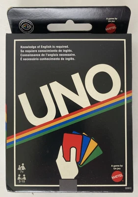 UNO Classic Card Game Retro Version Mattel NIB - Image 1 of 2