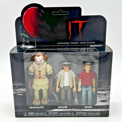 Funko IT Figura de Acción Paquete de 3 Caja Set 4 (PENNYWISE, RICHIE, EDDIE) • NUEVO Foto 1 de 4