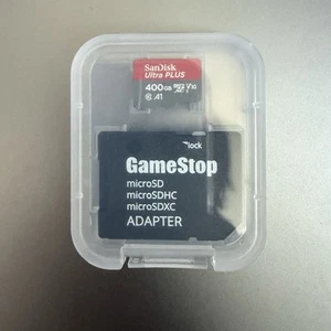Sandisk Ultra Plus Micro SD 400 GB SDXC UHS-I CARD with Adapter and Case - Zdjęcie 1 z 3