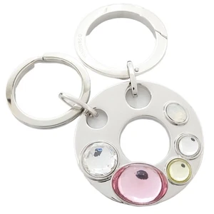 Portachiavi SWAROVSKI metallo argento cristallo/181300 - Foto 1 di 5