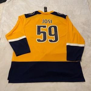 NHL Nashville Predators Jersey Mens XL Yellow Navy Blue Roman Josi 59 NWT Look - Picture 1 of 10