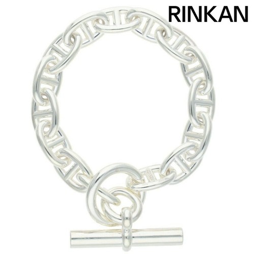 HERMÈS Hermes Chaine d'Ancre MM Sheine Caviglia Argento Bracciale Uomo 15LINK Usatoca5ca