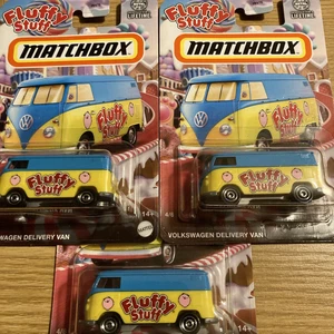MATCHBOX 2024 2025 CANDY SERIES FLUFFY STUFF VW VOLKSWAGEN DELIVERY VAN Lot OF 3 - Picture 1 of 6