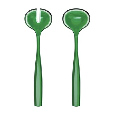 Guzzini Dolcevita Salad Server Bio-Based Plastic Emerald Green Serving Set (2... - Image 1 of 3