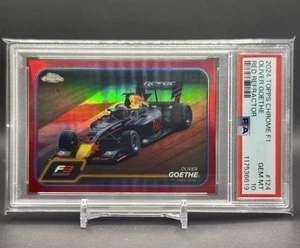 2024 Topps Chrome Formula 1 F1 Oliver Goethe #124 True Red #/5 PSA 10 Gem Mint - Picture 1 of 2