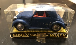 Vintage Norev #24 Simca 5 Plastic Blue Model Car - Scale 1:43 - Picture 1 of 8