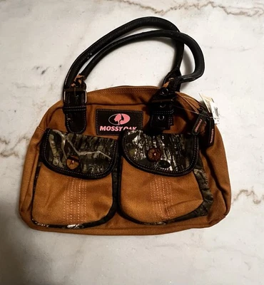 Bolso de Mano Mossy Roble Marrón Y Camuflado Lona Cartera Correas de Cuero Nuevo Con Etiquetas Foto 1 de 4