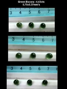 ESCORA, GRÜN, 4,43ct, 3 Edelsteine, atemberaubend!!, RAR, TIEFGRÜN, ** NATUR ** - Bild 1 von 2