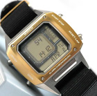 SEIKO Wired Beams Digital Wrist Watch Japan Made Chronograph Gold Black RARE