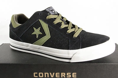 Converse All Star Zapatillas De Deporte De Cuero Negros Nuevos! - Imagen 1 de 4