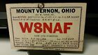 amateur ham radio QSL postcard W8NAF Everett G. Taylor 1935 Mount Vernon Ohio