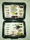 Shakespeare Fly Box + 28 Trout Flies Lures Buzzers Nymphs