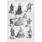 THEATRE Curiosities of Stage Costume - Antique Print  1883