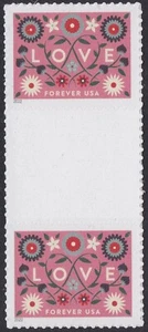 US 5661 Love Pink F horz gutter pair MNH 2022 - Picture 1 of 1