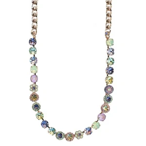 Mariana Necklace Sophisticated in Greens, Purples, Lt Rose & Jonquil Austrian... - Picture 1 of 3