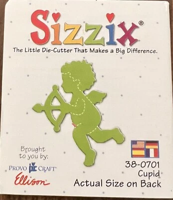 Sizzix Green Die Cupido 38-0701 Usado en Excelente Condición Foto 1 de 4