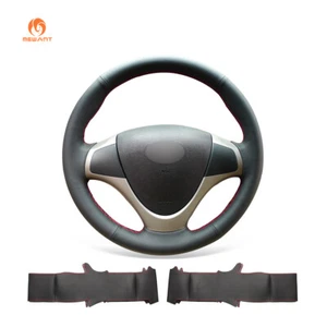 MEWANT Black Artificial Leather Steering Wheel Wrap for Hyundai i30 2007-2011 - Picture 1 of 7