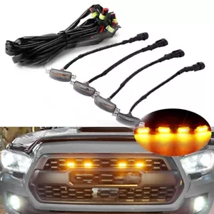 4Pcs Amber LED Front Grille Lights Raptor Style for Dodge Ram 1500 2500 3500 - Picture 1 of 12