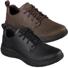 Mens Skechers Harsen Rendo Casual Smart Leather Lace Up Shoes Sizes 6 to 12