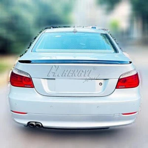 PER BMW 5 SERIE E60 2003-2010 NERO SPOILER POSTERIORE ALETTONE TETTO CON TAPE - Imagen 1 de 5